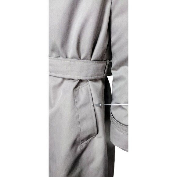 Vintage 70s Eddie Bauer Goose Down Filled Belted Sherpa Collar Trench Coat - Picture 6 of 9